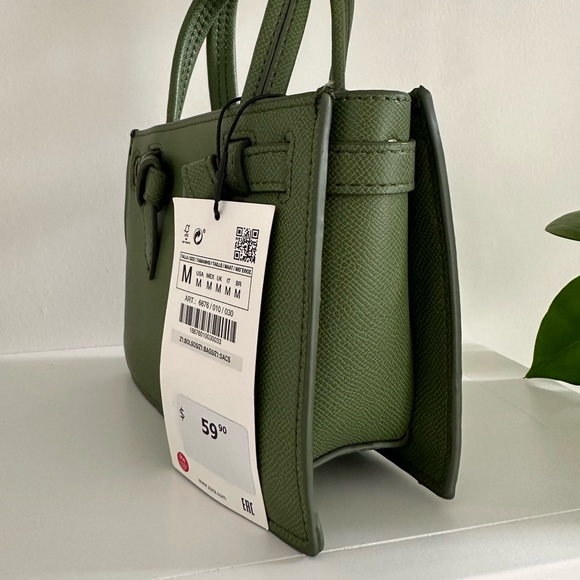 Zara Mini Green Bag with strap - Picture 3 of 9